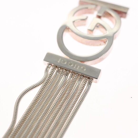 GUCCI Interlocking Bracelet Ag925 Silver Auth - Picture 9 of 14